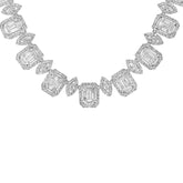 10.07 ct 18k White Gold Diamond Necklace